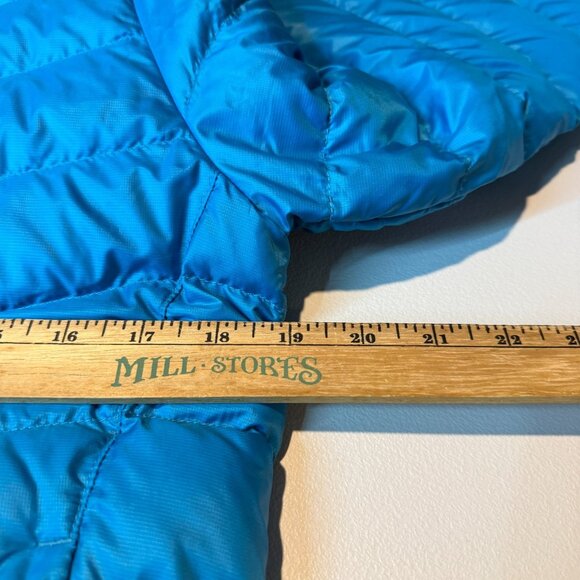 Marmot Women M Down Puffer Jacket 700 Fill Blue Long Sleeve Full Zip No Hood - Picture 5 of 7